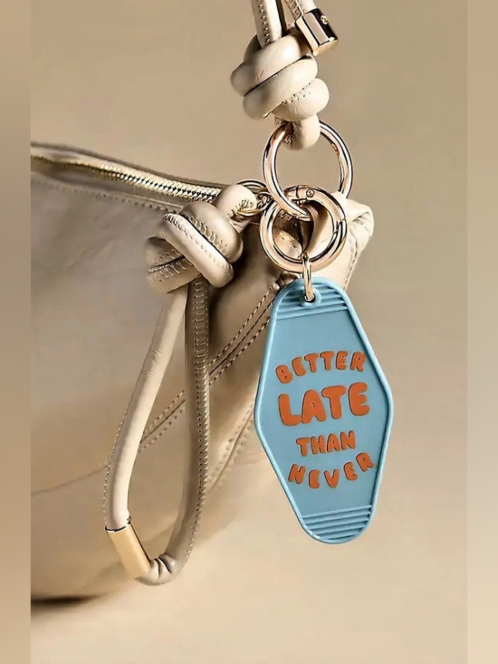 Anthropologie, Quote Tag Bag Charm in Better Late